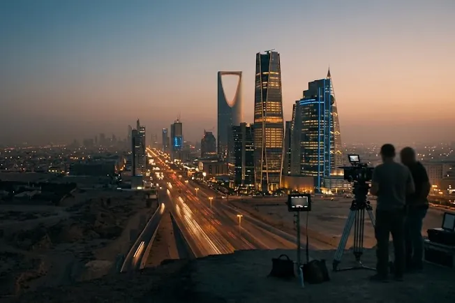 Riyadh skyline at dusk